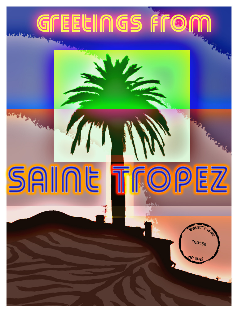 Saint Tropez Képeslap design