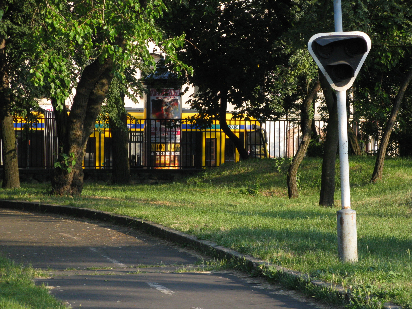 Vasúti jelzőlámpa az Orczy parkban