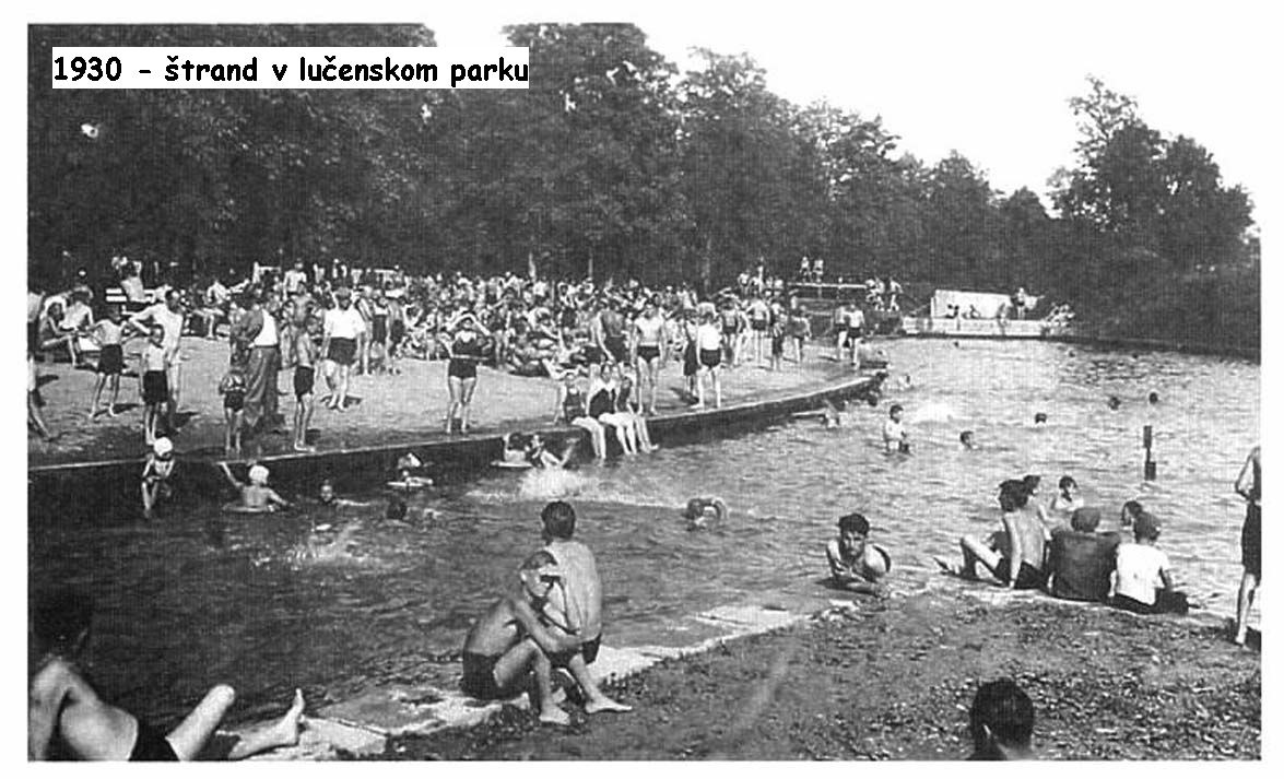 1930 - verejné kúpalisko v lučenskom mestskom parku