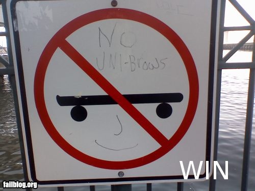 fail-owned-skateboard-unibrow-sign-win
