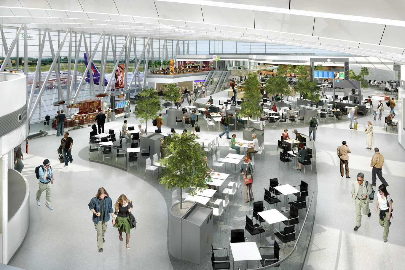 This is how the food court will look like of BUD Terminal 2