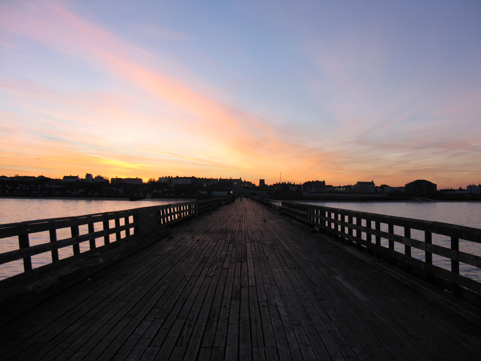 Pier in the sunset