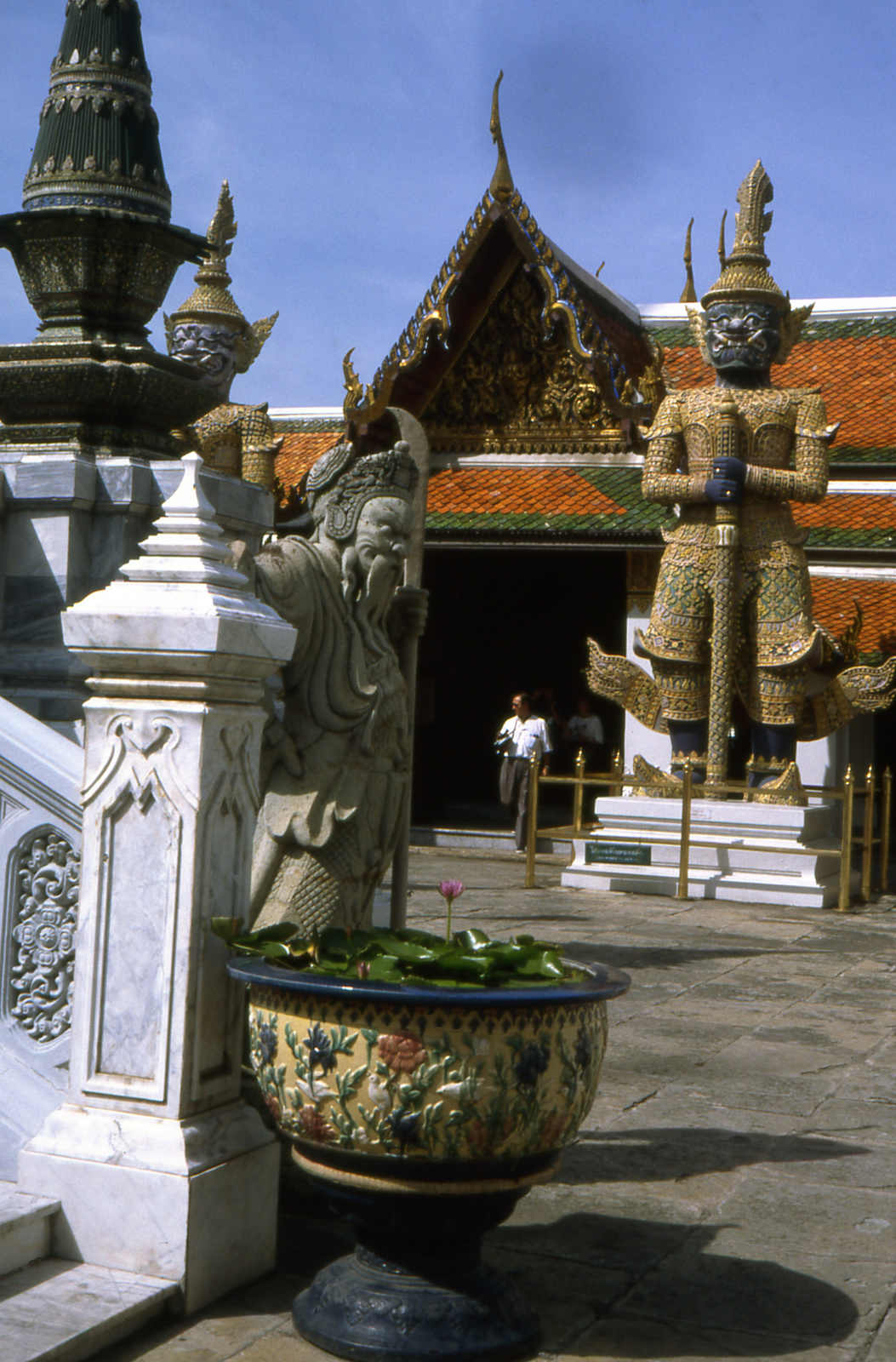Bangkok templom udvara