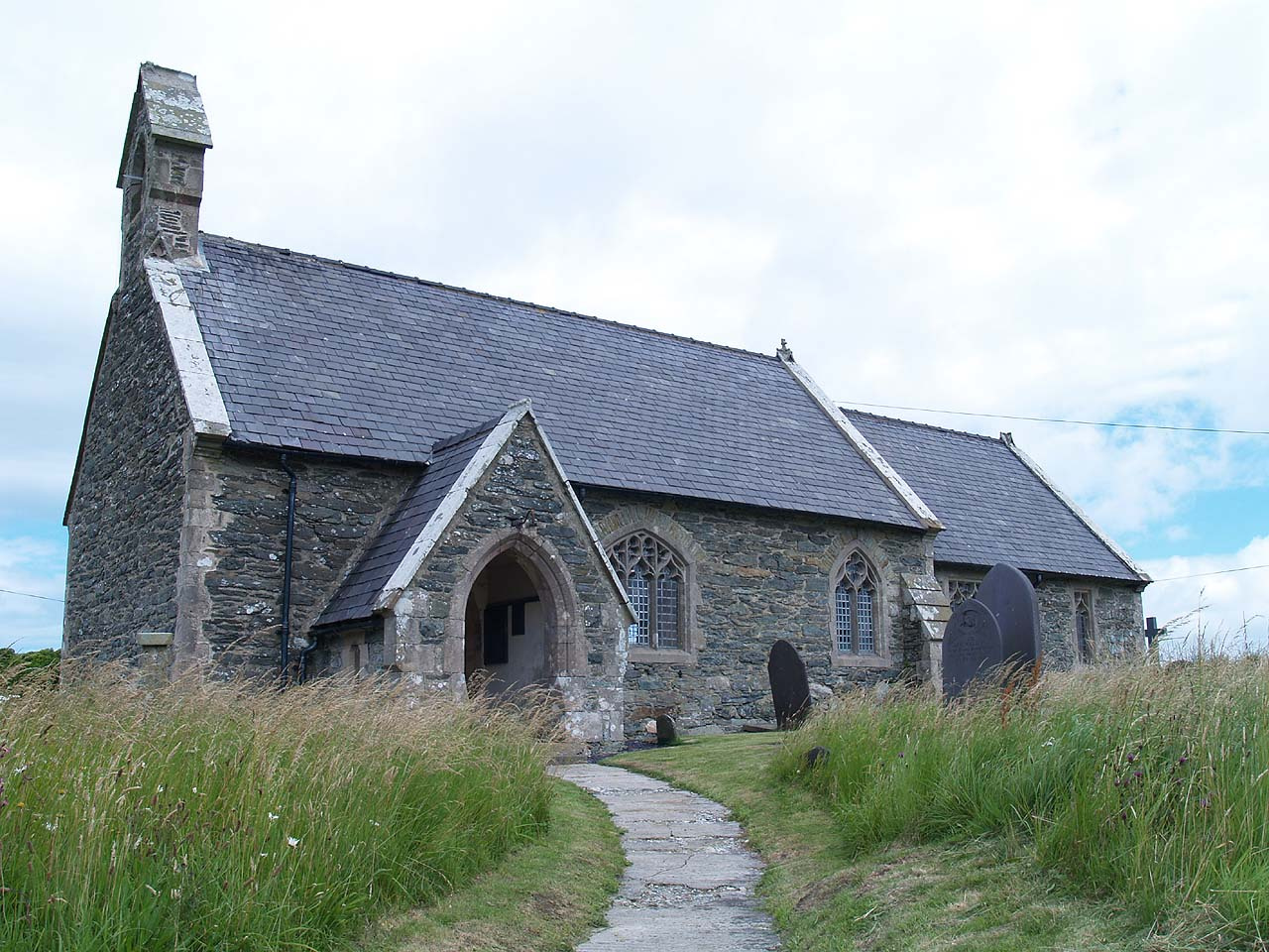 Anglesey, Llanfwrog, St Mwrog's Church and Pathway