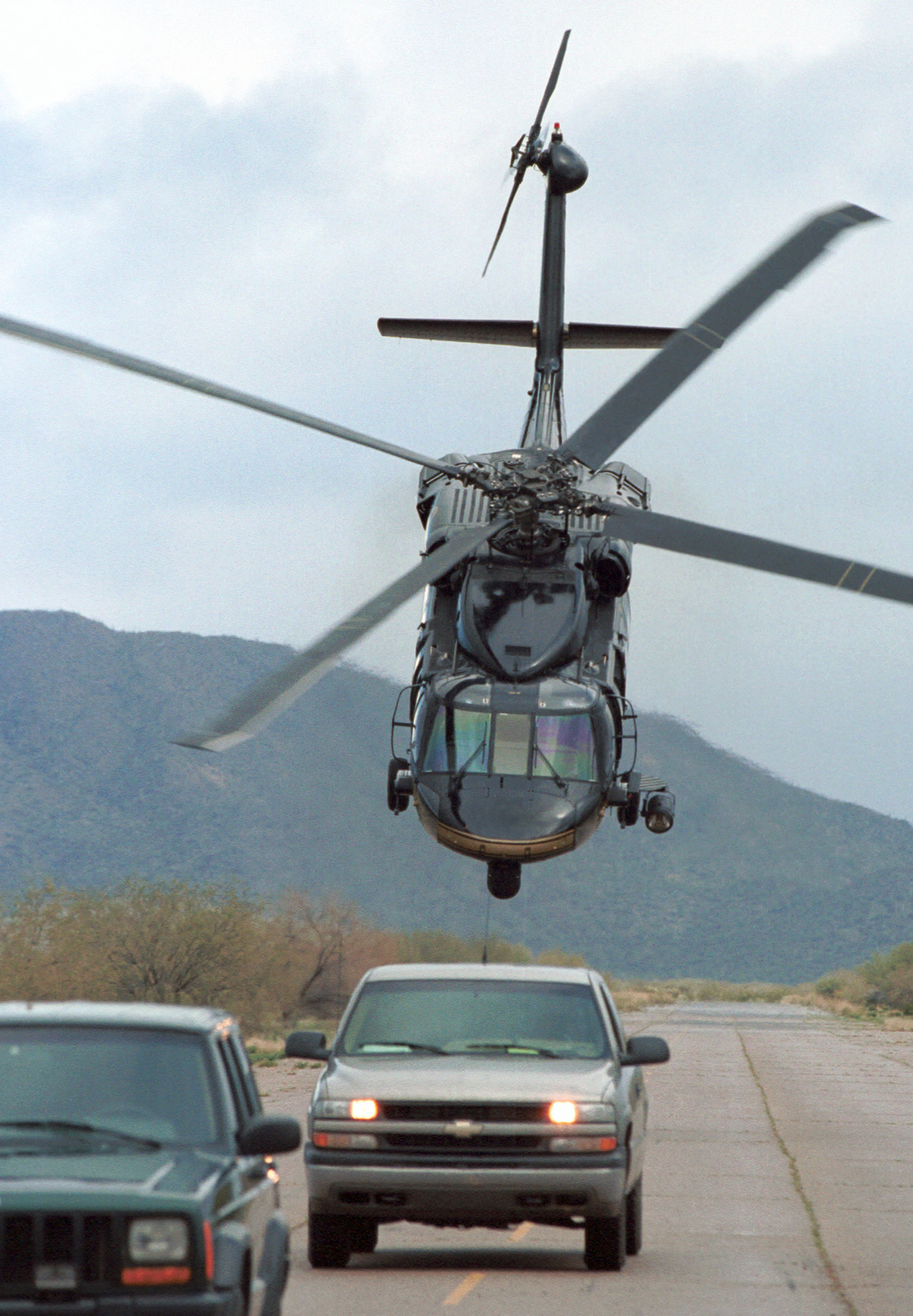 CBP UH-60 street