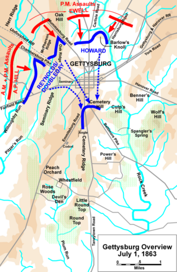 392px-Gettysburg Battle Map Day1.png