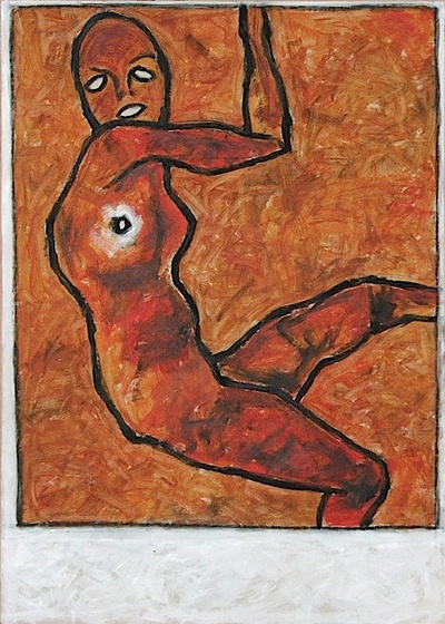 61 MADONNA 5, akril, papír, 70x50cm, 2006