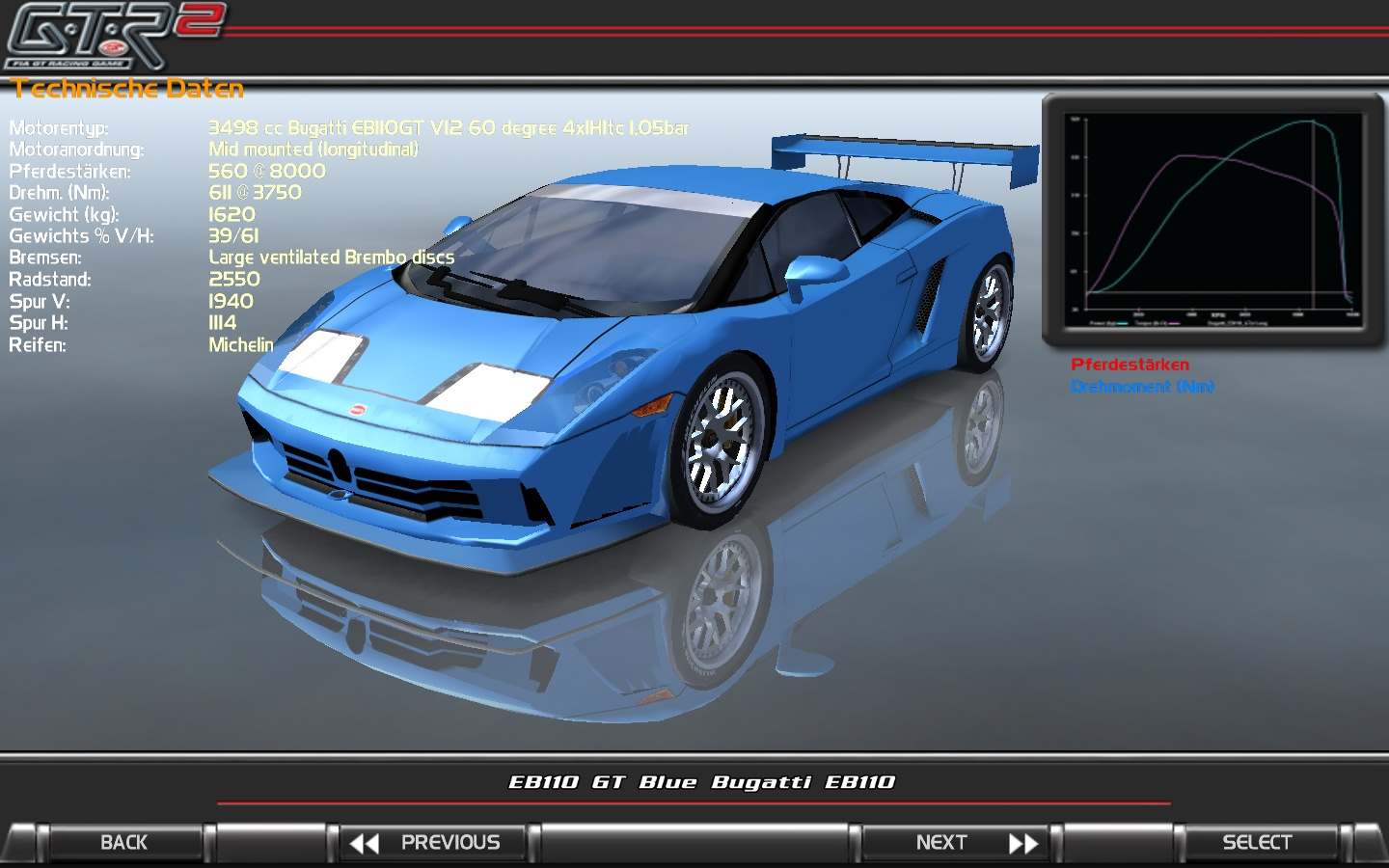 01 Bugatti EB110 GT Blue