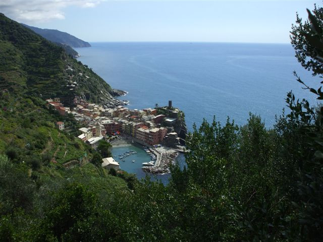 Vernazza az ösvényről