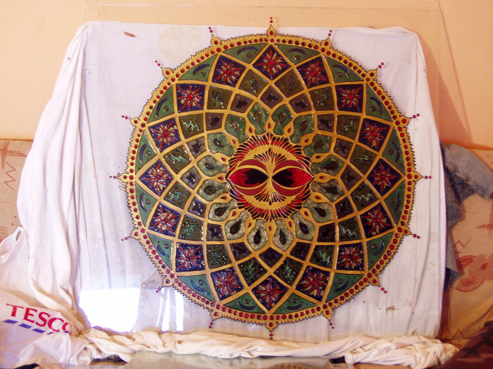 Mandala -Szemek 105 x 105 cm