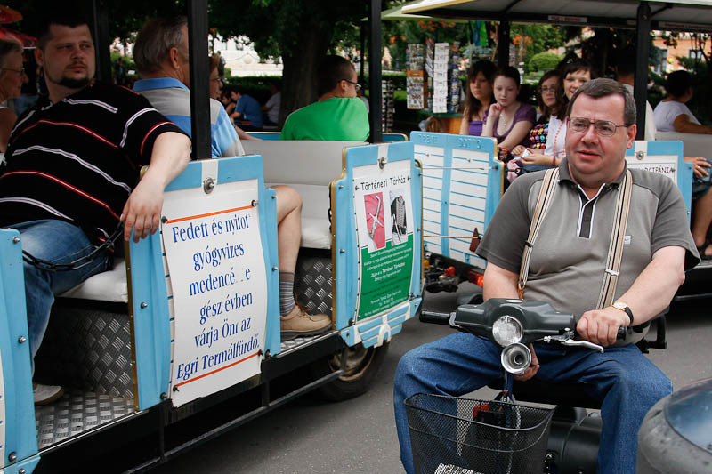 Laci a turisták között