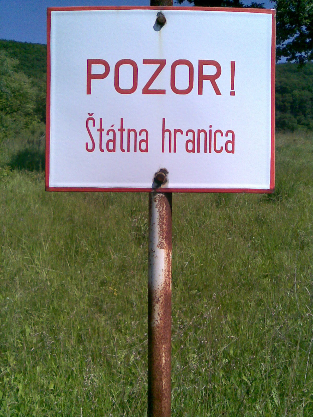 Szlovák határtábla