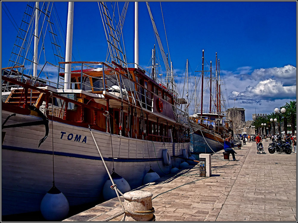 Trogír kikötő