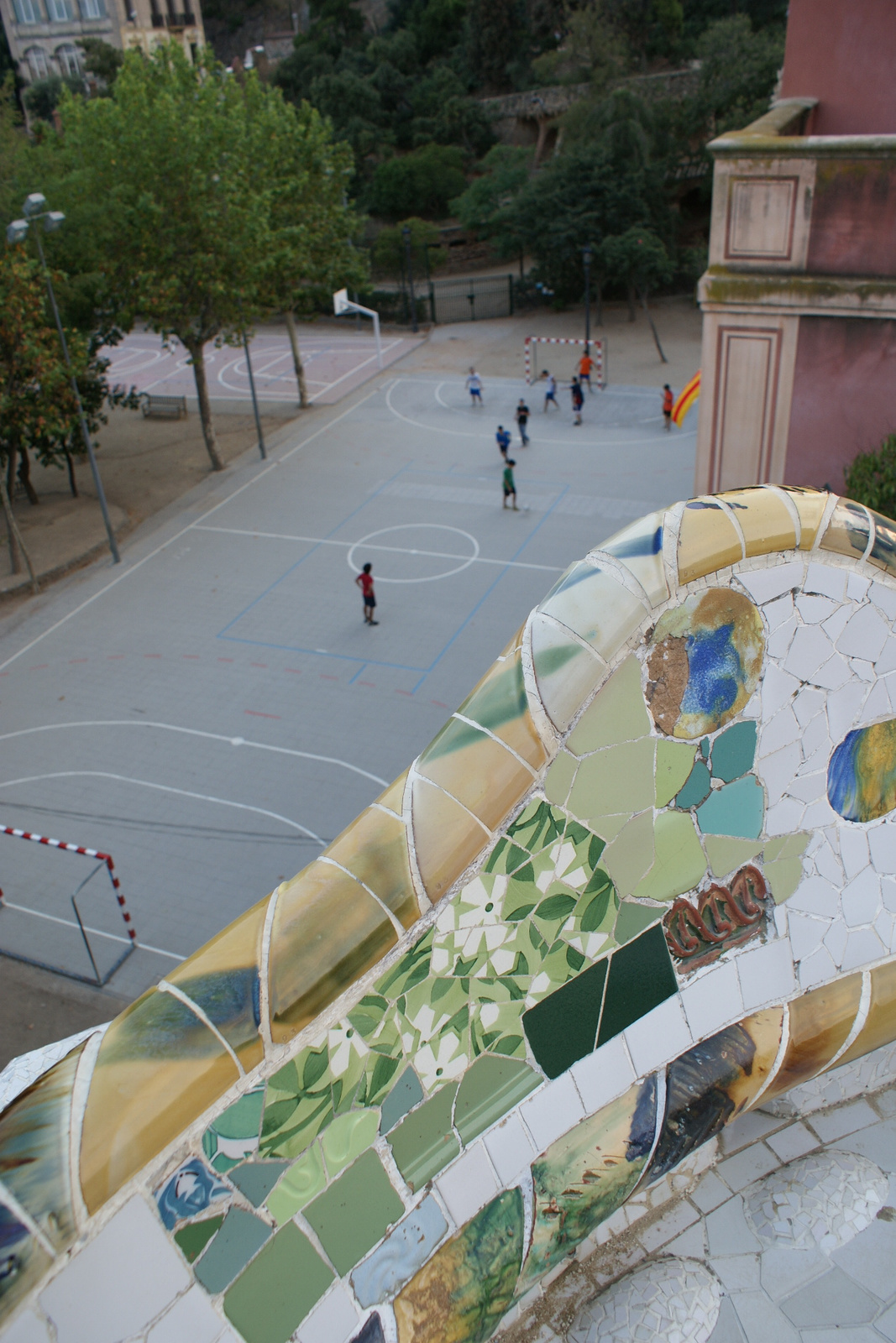 focipálya Güell Park Barcelona