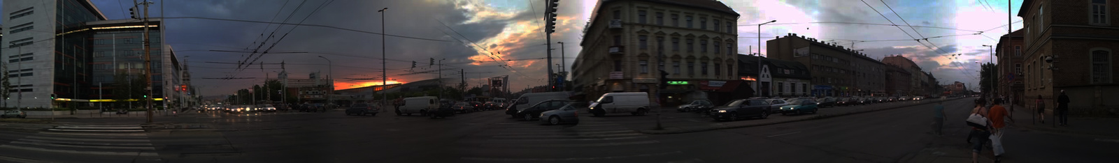 Naplemente a Stadionoknál - panorámakép