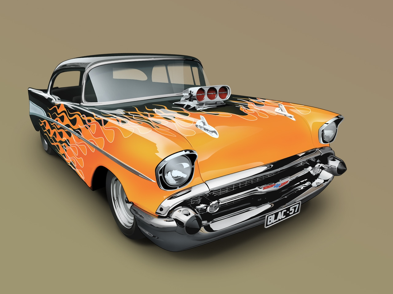 flamed 57 chev vexel by immortalwolfhunter