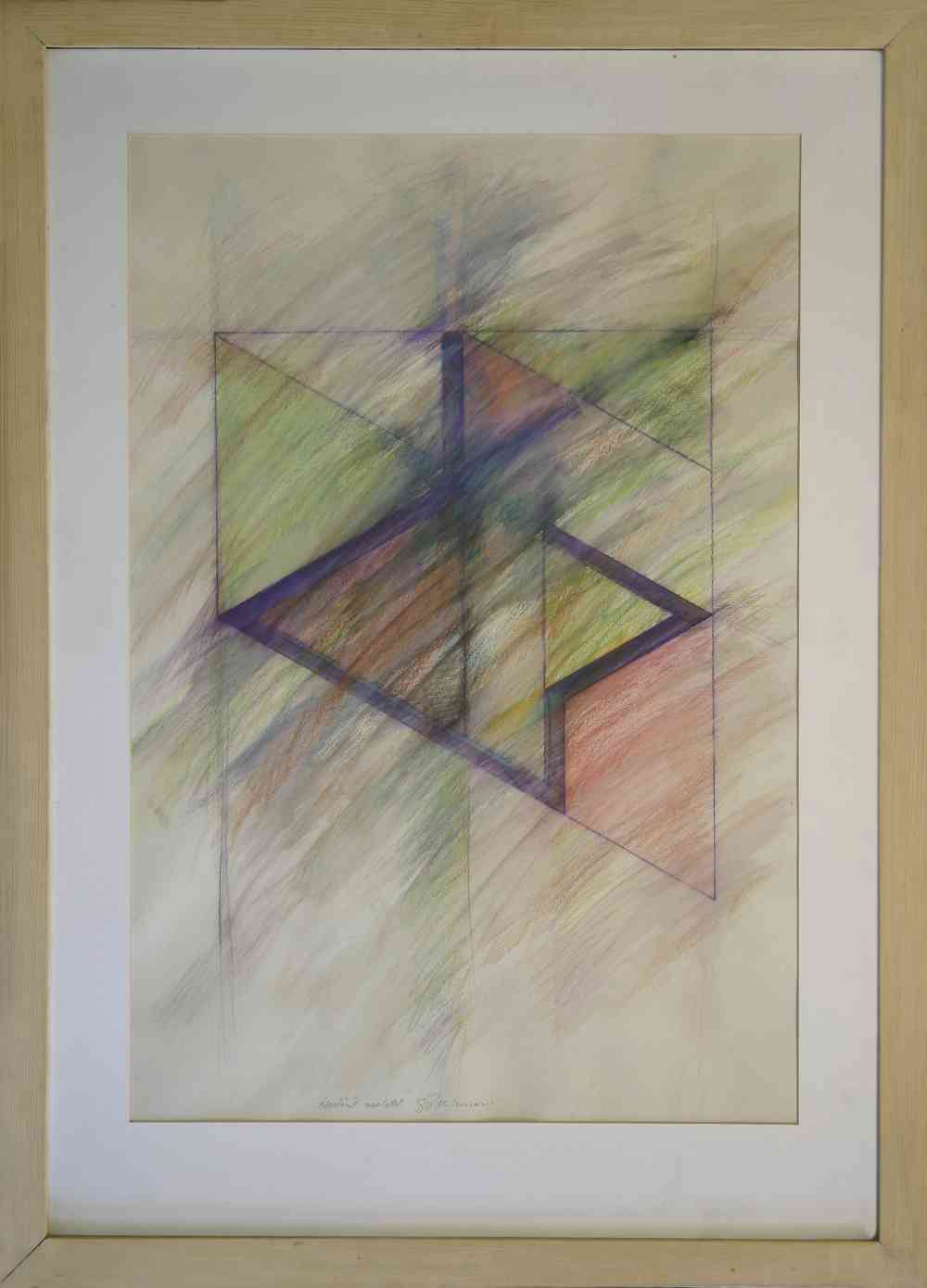501 - Szlabey Zoltán - Cím nélkül, 2001. 84x54cm - Ceruza-akril 