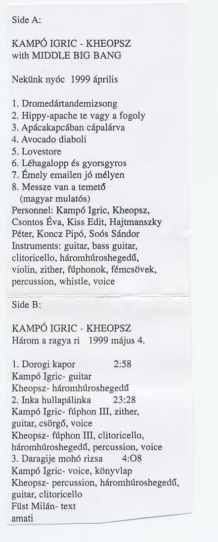 Kampó Igric - Kheopsz with Middle Big Bang - Nekünk nyóc - Kampó