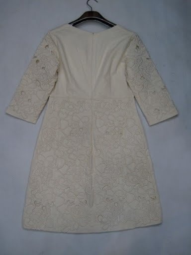 90716B-31 PRADA BEIGE COTTON DRESS SIZE 2 4 6(BACK) PRICE USD 52