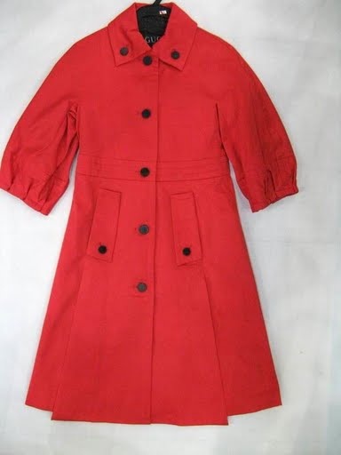 90808B-29A GUCCI RED COTTON DUSTCOAT SIZE 2 4 6 PRICE USD 49[1]