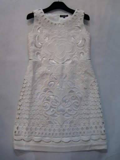 90804A-11 ANNASUI WHITE WOOL COTTON DRESS SIZE 2 4 6 PRICE USD 4