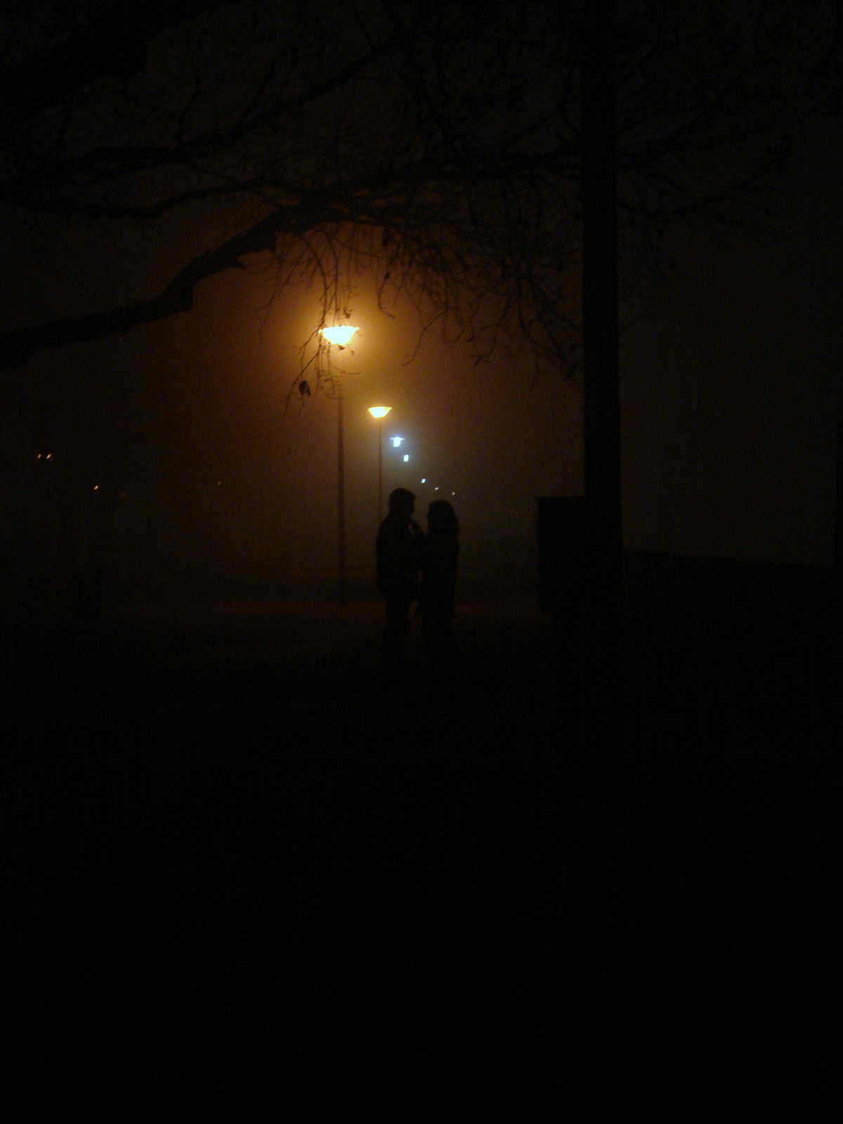 ködös téli este