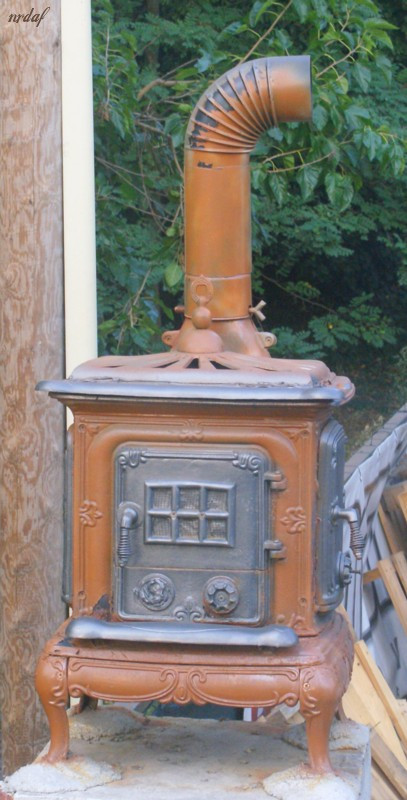 brown stove