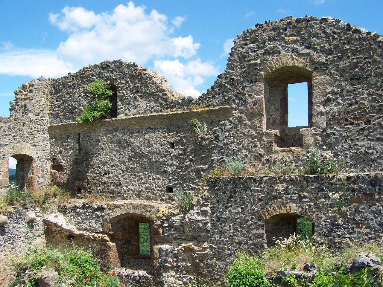 Somoskői vár, az északi várfal, osztrák módi
