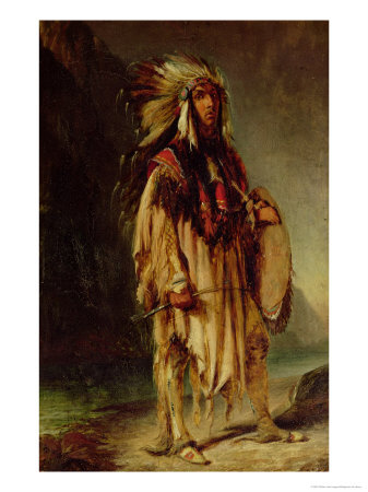 166226~A-North-American-Indian-in-an-Extensive-Landscape-1842-Po