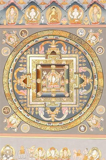 a rare mandala of sixarmed avalokiteshvara tq40 (Medium)