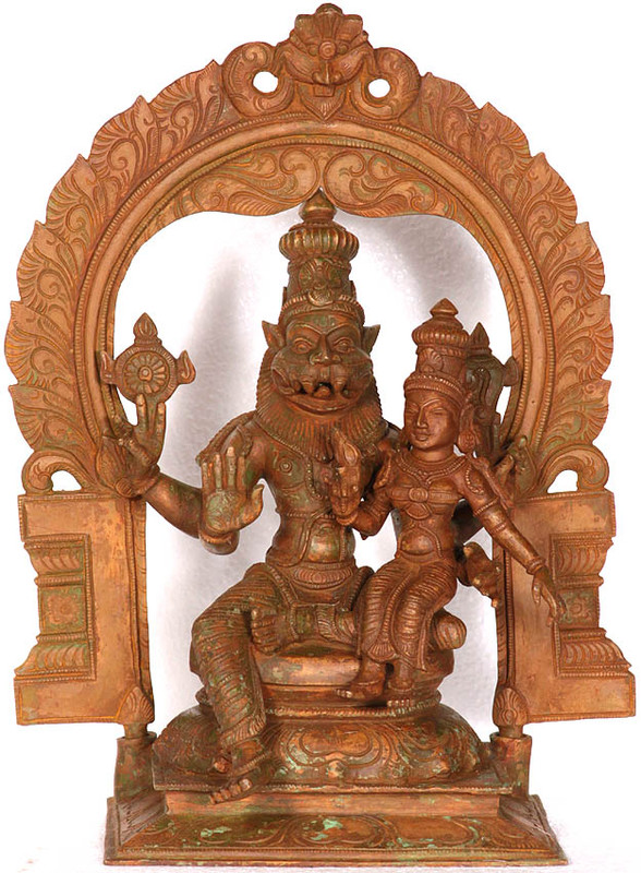 lord narasimha with his shakti rp83